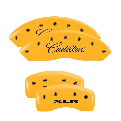 MGP 4 Caliper Covers Engraved Front Cadillac Rear XLR Yellow Finish Black Char 2004 Cadillac CTS - 35010SXLRYL