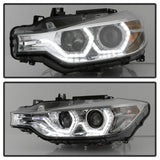 Spyder 12-14 BMW F30 3 Series 4DR Projector Headlights - LED DRL - Chrome (PRO-YD-BMWF3012-DRL-C) - 5084354