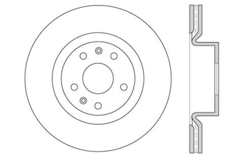 StopTech Slotted & Drilled Sport Brake Rotor - 127.51038L