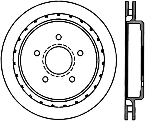 StopTech Power Slot 97-04 Chevy Corvette Slotted Left Rear CRYO Rotor - 126.62061CSL