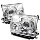 Spyder Toyota Tacoma 97-00 Projector Headlights LED Halo LED Chrome High H1 Low H1 PRO-YD-TT97-HL-C - 5011954