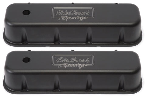 Edelbrock Valve Cover Victor Series Chevrolet 1965 and Later 396-502 V8 Tall Black - 41803