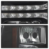 Spyder Chevy Silverado 1500 07-13 V2 Projector Headlights - LED DRL - Black PRO-YD-CS07V2-DRL-BK - 5083524