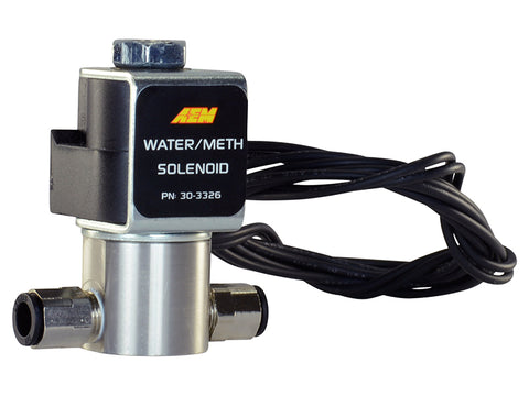 AEM Water/Methanol Injection System - High-Flow Low-Current WMI Solenoid - 200PSI 1/8in-27NPT In/Out - 30-3326