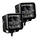 Go Rhino Xplor Blackout Series Cube LED Spot Light Kit (Surface/Threaded Stud Mnt) 3x3 - Blk (Pair) - 750400321SCS