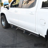 Westin 2019 Chevrolet Silverado / GMC Sierra 1500 Crew Cab Drop Nerf Step Bars - Textured Black - 56-14135