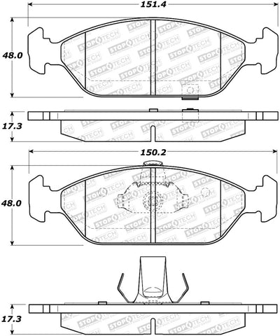 StopTech Street Brake Pads - 308.09250