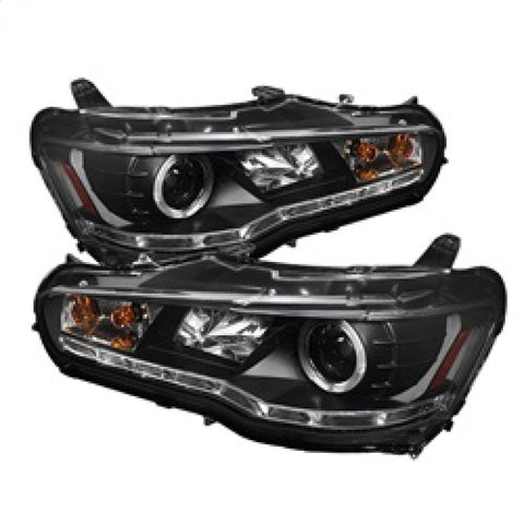 Spyder Mitsubishi Lancer/EVO-10 08-14 Projector Xenon/HID- LED Halo DRL Blk PRO-YD-ML08-HID-DRL-BK - 5042231