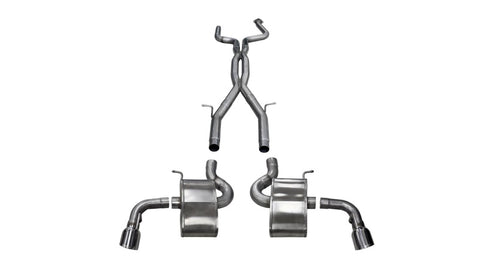 Corsa 16-18 Chevy Camaro SS 6.2L Xtreme 2.75in Cat-Back Dual Rear Exit w/ Twin 4in Polished Tips - 14772