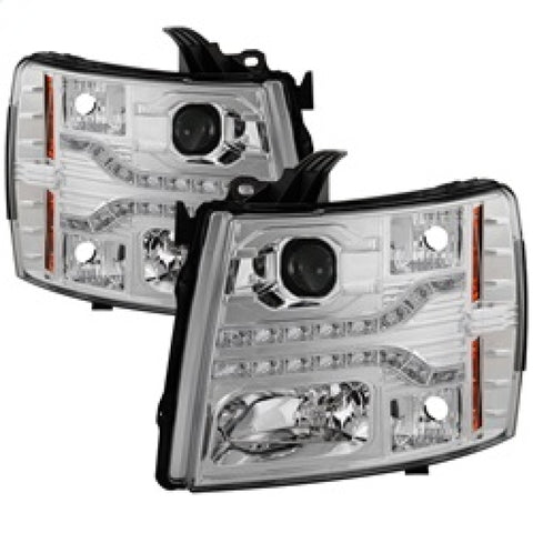 Spyder Chevy Silverado 1500 07-13 V2 Projector Headlights - LED DRL - Chrome PRO-YD-CS07V2-DRL-C - 5083586