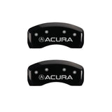 MGP 4 Caliper Covers Engraved Front & Rear Acura Black finish silver ch - 39007SACUBK