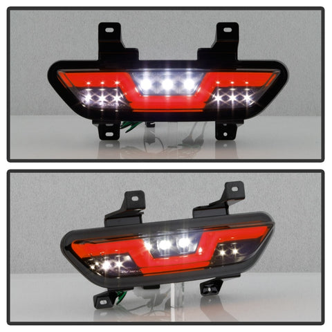 Spyder 15-16 Ford Mustang LED Reverse Lights - Black Smoke w/ Red Bar (ALT-YD-FM15RED-REV-BSM) - 5082794