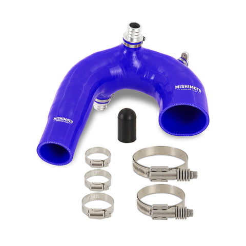 Mishimoto 2016+ Polaris RZR XP Turbo Silicone Intake J-Tube - Blue - MMHOSE-RZR-16AIBL