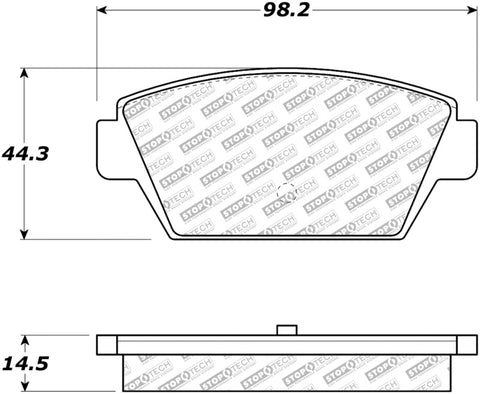 StopTech 87-92 Mitsubishi Galant Street Select Rear Brake Pads - 305.03290