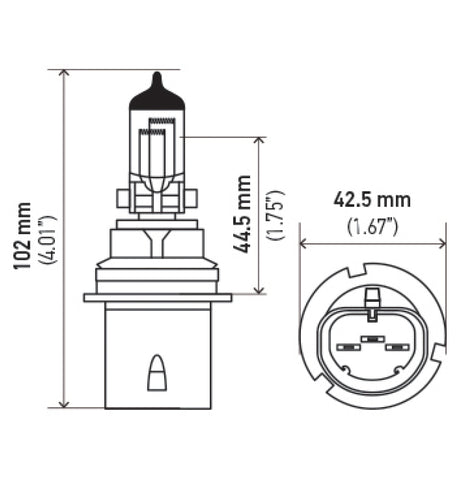 Hella Bulb HB1 9004 12V 100/80W XEN WHT XB (2) - H71070327