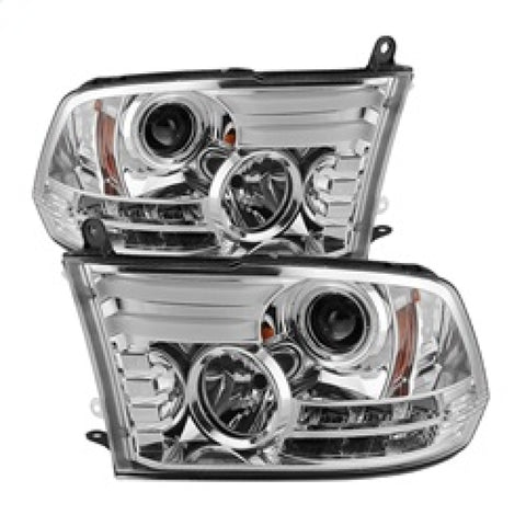 Spyder Dodge Ram 09-12 Projector Headlights Light Bar DRL Chrome PRO-YD-DR09-LBDRL-C - 5080998