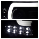 Spyder GMC Sierra 14-16 Projector Headlights Light Bar DRL Black PRO-YD-GS14-LBDRL-BK - 5080523