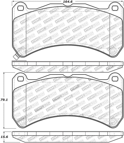 StopTech Performance 08-09 Lexus IS F Front Brake Pads - 309.13650