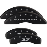 MGP Front set 2 Caliper Covers Engraved Front MGP Black finish silver ch - 10214FMGPBK