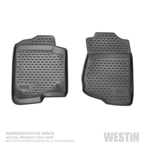 Westin 13-18 Ram 1500 Quad Cab / 13-18 Ram 1500/2500 Crew Cab Profile Floor Liners Front Row - Black - 74-35-11001