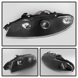 Spyder Mitsubishi Eclipse 97-99 Projector Headlights LED Halo Black High H1 Low H1 PRO-YD-ME97-HL-BK - 5011473