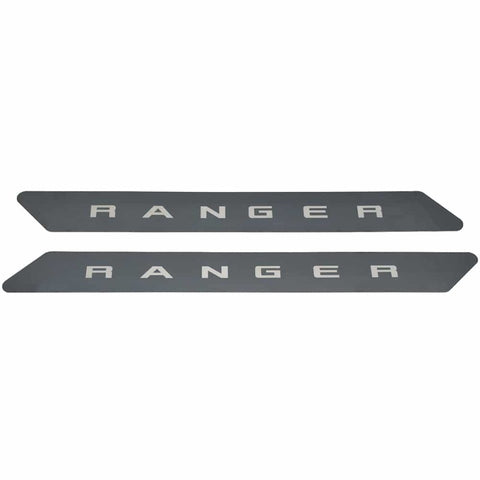 Putco 19-20 Ford Ranger SuperCab - w/ RANGER Etching (2pcs) Black Platinum Door Sills - 95144BPFD