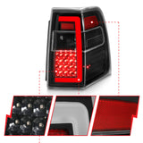 ANZO 07-17 Ford Expedition LED Taillights w/ Light Bar Black Housing Clear Lens - 311408
