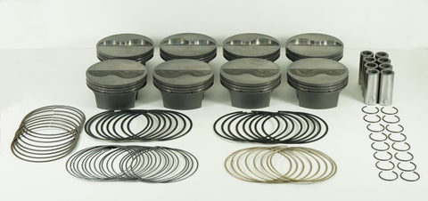 Mahle MS Piston Set SBC 363ci 4.065in Bore 3.5in Stroke 5.7in Rod .927 Pin -8cc 12.2 CR Set of 8 - 197724965