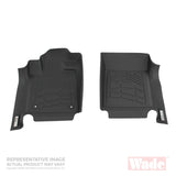Westin 11-14 Ford F-150 Reg/SuprCab/SuprCrew (w/2 Ret Hooks) Wade Sure-Fit Floor Liners Front - Blk - 72-110040