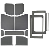 DEI 18-23 Jeep Wrangler JL 4-Door Boom Mat Complete Headliner Kit - 13 Piece - Gray Leather Look - 50181