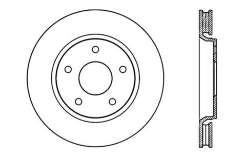 StopTech Slotted & Drilled Sport Brake Rotor - 127.67069R