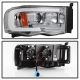 Spyder Dodge Ram 1500 02-05 V2 Projector Headlights - Light Bar DRL - Chrome PRO-YD-DR02V2-LB-C - 5084613