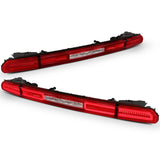 ANZO 08-10 Dodge Challenger LED Taillights - Red/Clear w/Sequential Turn Signal - 321348