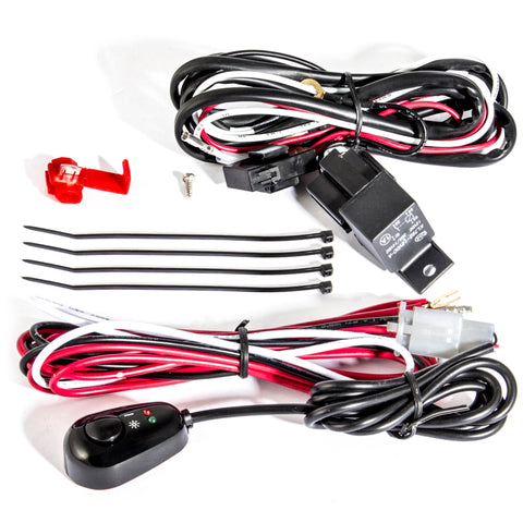 ANZO 12V Wiring Kit Universal 12V Auxiliary Wiring Kit w/ Illuminated Switch - 851062