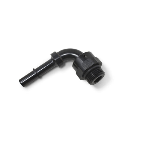 Russell Performance Adapter Fitting 3/8in SAE Quick Disconnect 90 DEG - Blk - 644053