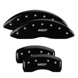 MGP 4 Caliper Covers Engraved Front & Rear MGP Black Finish Silver Char 2017 Toyota Corolla iM - 16235SMGPBK