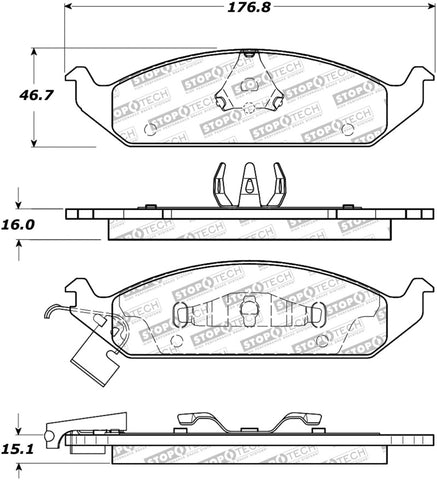 StopTech Street Brake Pads - 308.06500