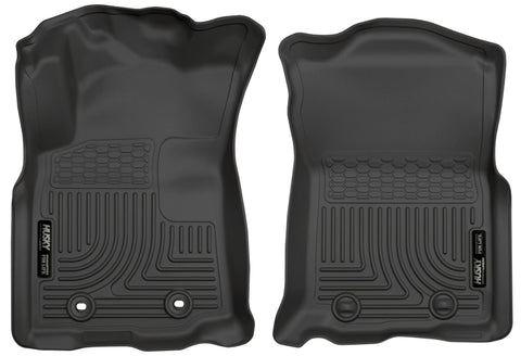 Husky Liners 2016 Toyota Tacoma w/ Auto Trans WeatherBeater Front Black Floor Liners - 13951