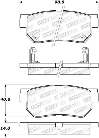 StopTech Street Brake Pads - 308.08130