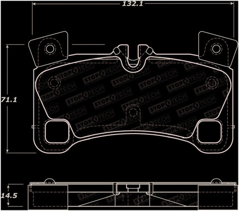 StopTech Street Brake Pads - Front - 308.13500