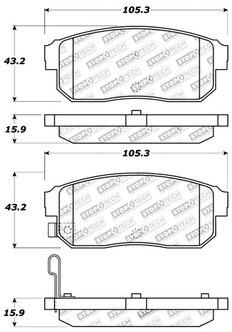 StopTech Performance 11/00-02 Infiniti G20/10/00-04 I30/I35 Rear Brake Pads - 309.09000