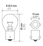 Hella Bulb 7506 12V 21W Ba15S S8 (2) - 7506TB