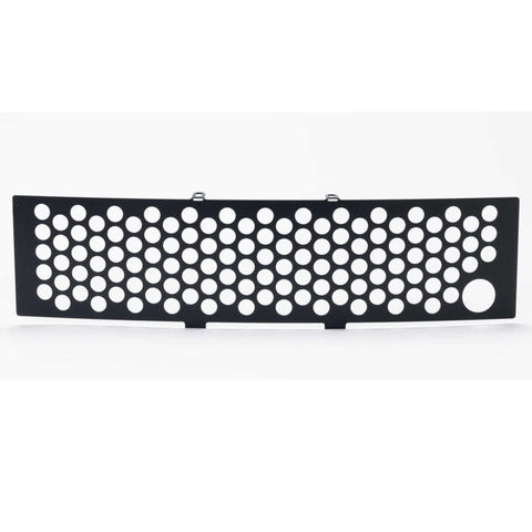 Putco 11-14 Ford F-150 - EcoBoost Bumper Grille Inserts - Black SS Punch w/ Heater Plug Opening - 88182FP