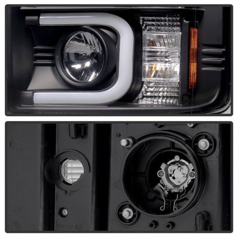 Spyder Chevy Silverado 2014-16 2500 HD Projector Headlights Light Bar DRL Blk PRO-YD-CSHD14-LBDRL-BK - 5081032