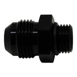 DeatschWerks 6AN ORB Male to 8AN Male Flare Adapter (Incl O-Ring) - Anodized Matte Black - 6-02-0405-B