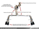 AWE Tuning Audi B8.5 S5 3.0T Track Edition Exhaust - Chrome Silver Tips (90mm) - 3010-42046