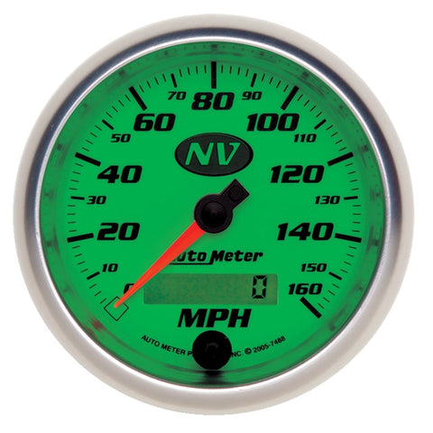 AutoMeter Gauge Speedometer 3-3/8in. 160MPH Elec. Programmable NV - 7488