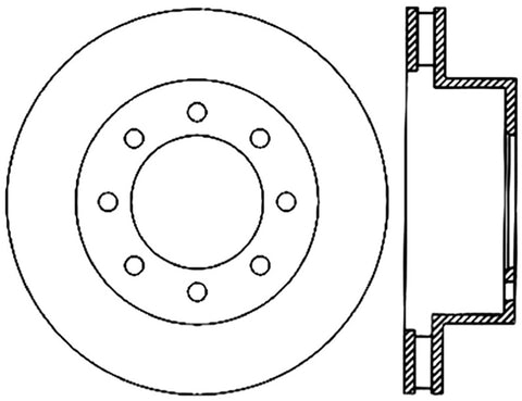 StopTech Power Slot 06-08 Dodge Ram 1500 / 03-08 Ram 2500/3500 All Front Right Slotted CRYO Rotor - 126.67061CSR