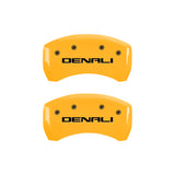 MGP 4 Caliper Covers Engraved Front & Rear Denali Yellow Finish Black Char 2017 GMC Acadia - 34212SDNLYL