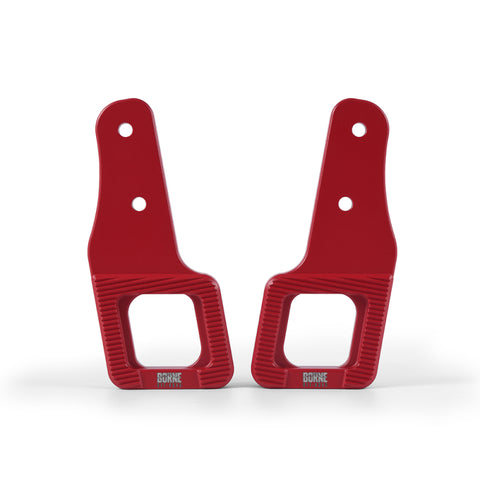 Mishimoto 2017+ Ford Raptor / 2009+ Ford F150 Borne Off-Road Billet Tow Hooks - Red - BNTH-F150-17RD